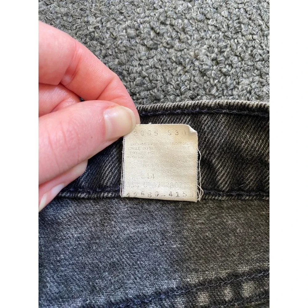 Vintage Levi's 560 Orange Tab Jeans Gray Mens 36x30 Loose Fit Tapered Leg USA